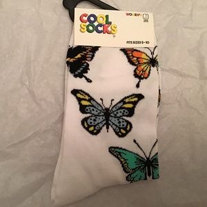 New Women’s Crew Socks Butterflies